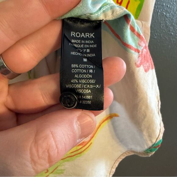 Roark Journey Macaw Short Sleeve Button Down Size M - Picture 6 of 6